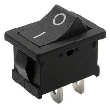 LLAVE TECLA MINIATURA NEGRA 2P 3A 250V MRS-101/N