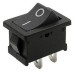 LLAVE TECLA MINIATURA NEGRA 2P 3A 250V MRS-101/N