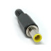 FICHA PLUG HUECO 6X4,3X1,2X10mm PIN CENTRAL C/COLITA PLASTICA