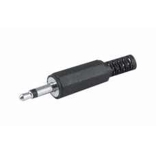 FICHA PLUG 3,5mm MONO  PLASTICA C/COLITA