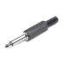 FICHA PLUG 6,5mm MONO PLASTICO NEGRA C/COLITA
