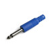 FICHA PLUG 6,5mm MONO PLASTICO AZUL C/COLITA CALIDAD SUPERIOR