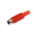 FICHA RCA HEMBRA PROLONGADOR PLASTICO C/COLITA ROJO