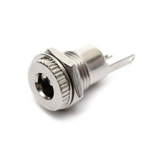 FICHA HEMBRA HUECO 5,5X2,1MM A CHASIS METALICO
