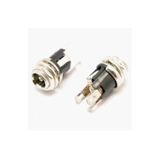 FICHA HEMBRA HUECO 5,5X2,5mm A CHASIS METALICO/PLASTICO
