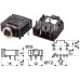 FICHA HEMBRA 3,5 STEREO CHASIS C/CORTE 5P  P/CIRCUITO IMPRESO