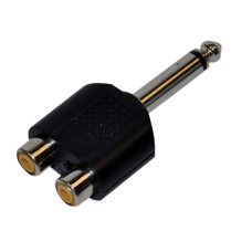 ADAPTADOR PLUG 6,5 MONO / 2RCA HEMBRA PLASTICO