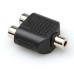 ADAPTADOR JACK 3,5ST / 2RCA HEMBRA PLASTICO