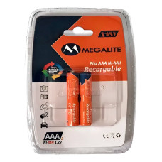 PILA RECARGABLE AAA 800MA MEGALITE X2