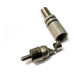 FICHA RCA MACHO METALICA C/RESORTE 6MM NEGRA