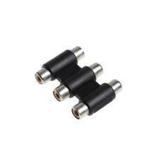 ADAPTADOR 3RCA HEMBRA / 3RCA HEMBRA PLASTICO