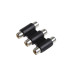 ADAPTADOR 3RCA HEMBRA / 3RCA HEMBRA PLASTICO