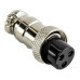 FICHA MICROFONO HEMBRA A CABLE 3P MCR1 ROSCA DIN
