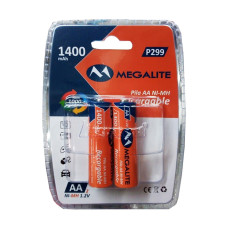 PILA RECARGABLE AA 1400MA X2 UNIDADES MEGALITE