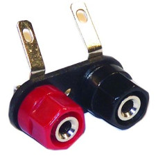 BORNERA BANANA DOBLE PLASTICA ROJO/NEGRO