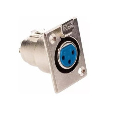 FICHA CANON HEMBRA A CHASIS METALICA 3P C/TRABA