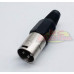 FICHA CANON MACHO A CABLE 3P XLR PROFESIONAL NEGRA