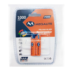 PILA RECARGABLE AAA 1000MA NI-MH MEGALITE X2