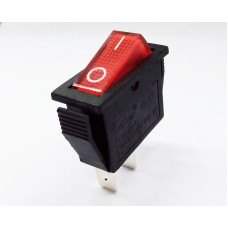 LLAVE TECLA SIMPLE INTERRUPTORA RS101/R 15A 2P ON/OFF ROJA 3472