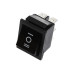 LLAVE TECLA DOBLE INVERSORA NEGRA 6 PATAS 15A 250V ON-OFF-ON RS203/N