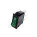 LLAVE TECLA SIMPLE INTERRUPTORA 15A 3P VERDE C/LUZ ON/OFF IRS101