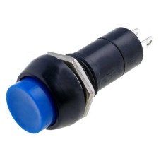 PULSADOR INTERUPTOR 1A 250V REDONDA AZUL ON/OFF  PBS11A