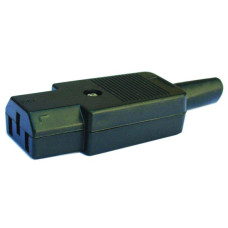 FICHA PC HEMBRA  A CABLE C13  3CONTACTOS