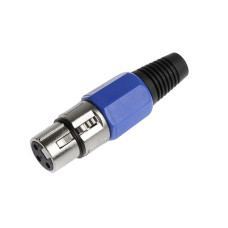 FICHA CANON HEMBRA A CABLE XLR 3P PROFESIONAL AZUL