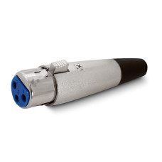 FICHA CANON HEMBRA A CABLE 3 PINES METALICA XLR