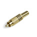FICHA RCA MACHO A CABLE DORADA C/RESORTE NEGRA 7MM