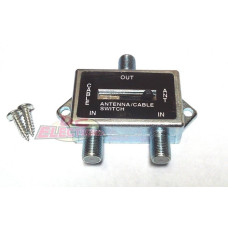 SELECTOR DE ANTENA (CABLE-ANTENA) 75 OHMS 2 ENTRADAS 1 SALIDA FICHA F (PIN FINO)
