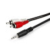 CABLE Plug 3,5ST a 2 RCA Macho 1,4 Metros ECO
