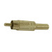 FICHA RCA MACHO METALICA C/RESORTE 6MM BLANCO