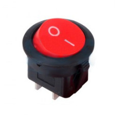 LLAVE TECLA REDONDA 6,5A 250V ON/OFF ROJA RS101-8C