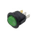 LLAVE TECLA REDONDA 12V 20A VERDE C/LUZ IRS101-8C