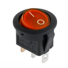 LLAVE TECLA REDONDA 12V 20A ROJA C/LUZ IRS101-8C