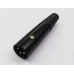 FICHA CANON MACHO A CABLE 3 PINES NEGRA XLR
