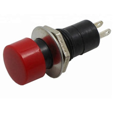 PULSADOR INTERRUPTOR 1A REDONDO ARANDELA ROJO PBS16A