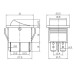 LLAVE TECLA DOBLE INVERSORA NEGRA 6 PATAS 15A 250V
