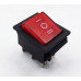 LLAVE TECLA DOBLE INVERSORA ROJA 6 PATAS CON LUZ 15A 250V ON-OFF-ON IRS-203