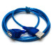 CABLE USB A MACHO / A HEMBRA 2,8 Metros 2.0  AZUL MALLADO