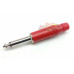 FICHA PLUG 6,5mm AMPHENOL ACPM-GN ROJO