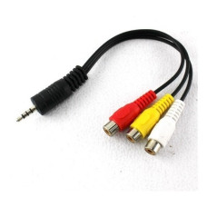 CABLE PLUG 3,5mm 4CONTACTOS / 3RCA A/V 20CM ARWEN