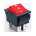 LLAVE TECLA DOBLE INVERSORA ROJA 6 PATAS 15A 250V ON-OFF-ON