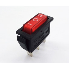 LLAVE TECLA SIMPLE INVERSORA 10A 3P ON/OFF/ON ROJA RS-103-3/R