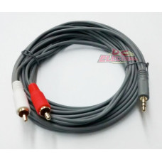 CABLE Plug 3,5ST / 2RCA Macho 5Mtrs MG