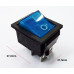 LLAVE TECLA DOBLE INTERRUPTORA AZUL 4 PATAS 15A 250V RS201