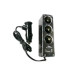 Adaptador Para Encendedor Auto 12v 3 Salidas 12v + Cargador Usb 12v-24v Wf0096