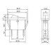 LLAVE TECLA SIMPLE INVERSORA 10A 3P ON/OFF/ON NEGRO  RS-103-3/N