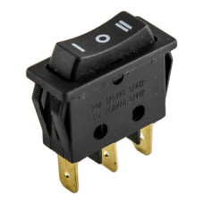 LLAVE TECLA SIMPLE INVERSORA 10A 3P ON/OFF/ON NEGRO  RS-103-3/N